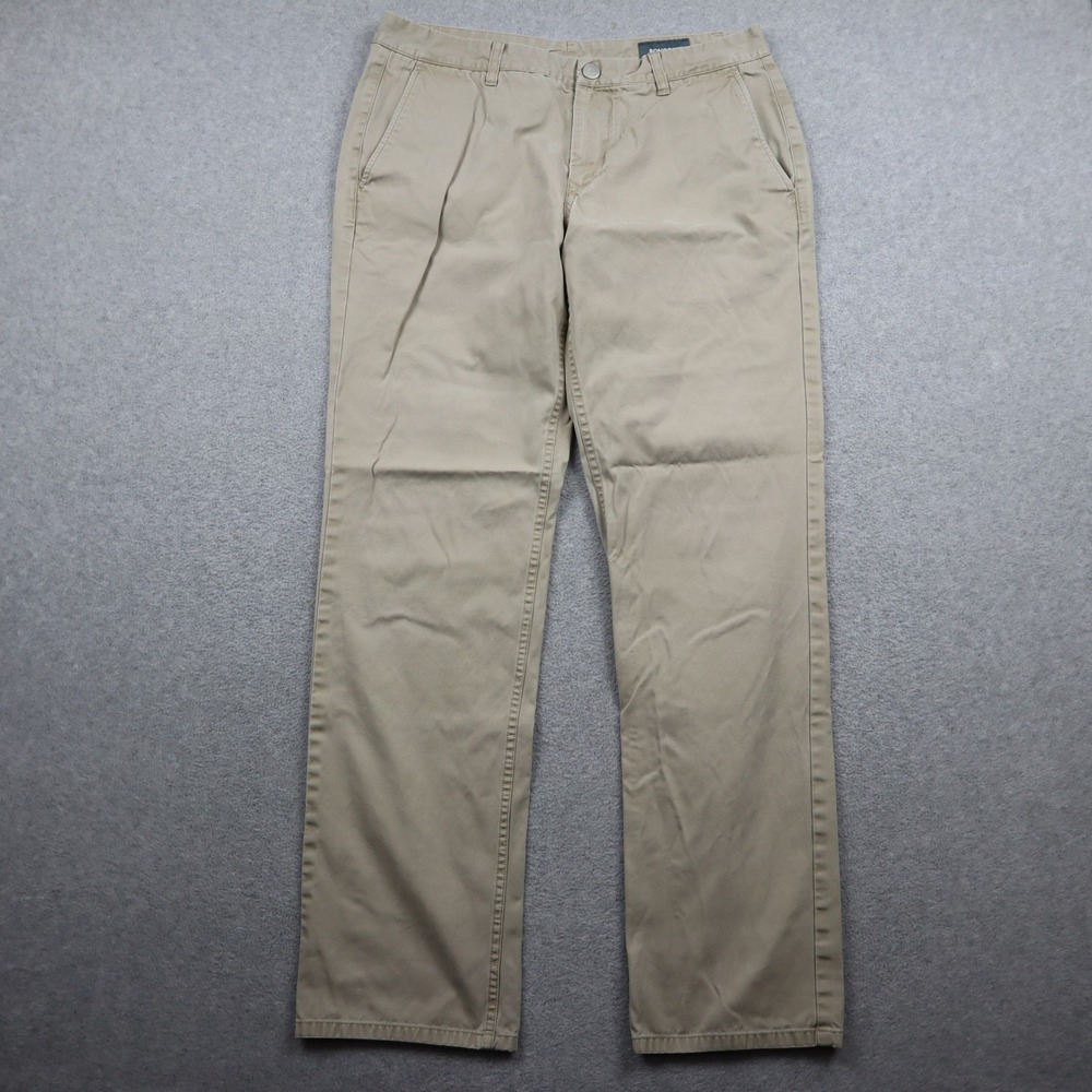 Bonobos Pants Mens 33x32 Slim Straight Chino Tan Khaki Cotton Casual Twill